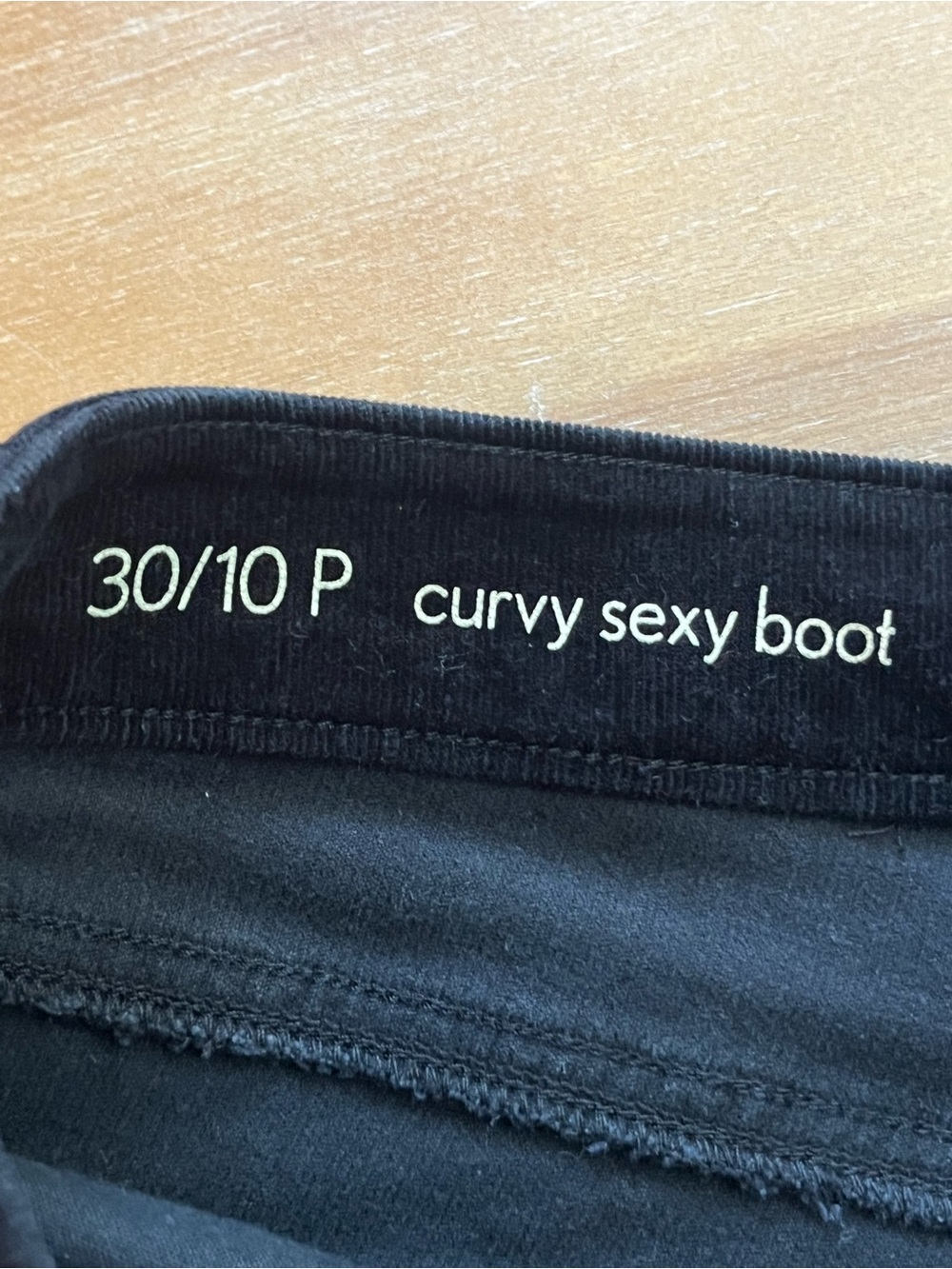 LOFT Curvy Sexy Bootcut Fine Corduroy Pants Black Size 10P / 30 - Picture 5 of 10